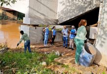 Força-tarefa promove limpeza e aborda usuário sob nova ponte do Rio Mogi Guaçu